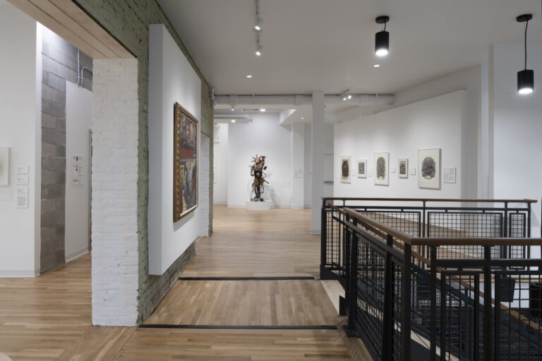 Installation view of "Catalyst: Im/migration and Self-Taught Art in Chicago". Courtesy of Intuit Art Museum