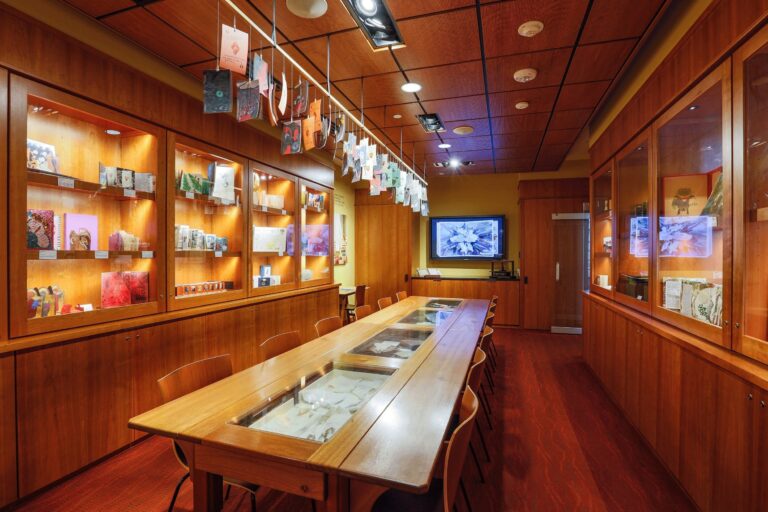 BIMA’s Sherry Grover Gallery houses one of the largest collection of artists’ books in the world. Photo by Keith Brofsky. BIMA's Sherry Grover Gallery houses one of the largest collection of artists' books in the world. Photo by Keith Brofsky.