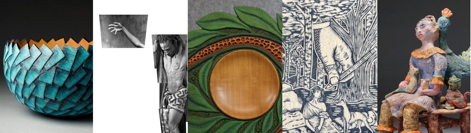 Details of 2024 Best of Tennessee Award winners: L-R Michael Anderson, Carlton Wilkinson, Stephen Forrester, Shannon Ferguson, Donna Risso. Images provided by the artists.