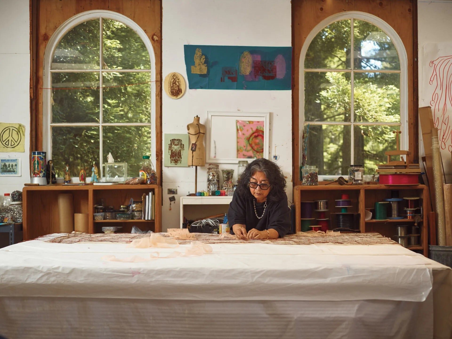 Consuelo Jimenez Underwood in her studio. Image by Damon Casarez