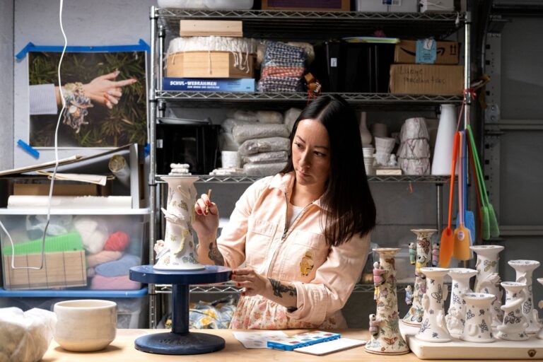 Jennifer Ling Datchuk in her studio. Image by Clint Datchuk