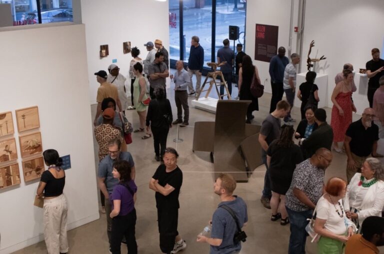 Opening for "A Plank in a Shipwreck: WARP Wood 2025". Photo: Nadja Mogilewski
