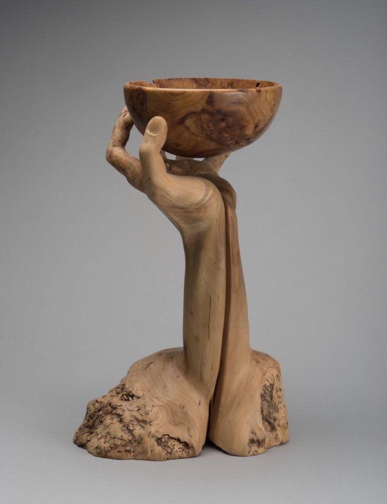 Michelle Holzapfel, "Self Portrait", 1987. Museum for Art in Wood Collection, Donated by Marina Kaiser. Photo: John Carlano