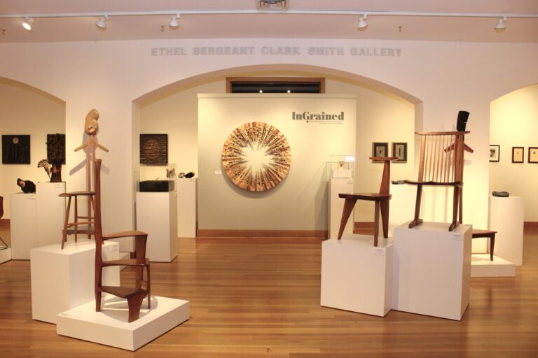Wayne Art Center’s Ethel Sergeant Clark Smith Gallery – InGrained, An Exhibition of Pennsylvania Furniture, Sculpture and Woodturning. Curated by Mark Sfirri. Image Courtesy of Wayne Art Center Wayne Art Center’s Ethel Sergeant Clark Smith Gallery - InGrained, An Exhibition of Pennsylvania Furniture, Sculpture and Woodturning. Curated by Mark Sfirri. Image Courtesy of Wayne Art Center