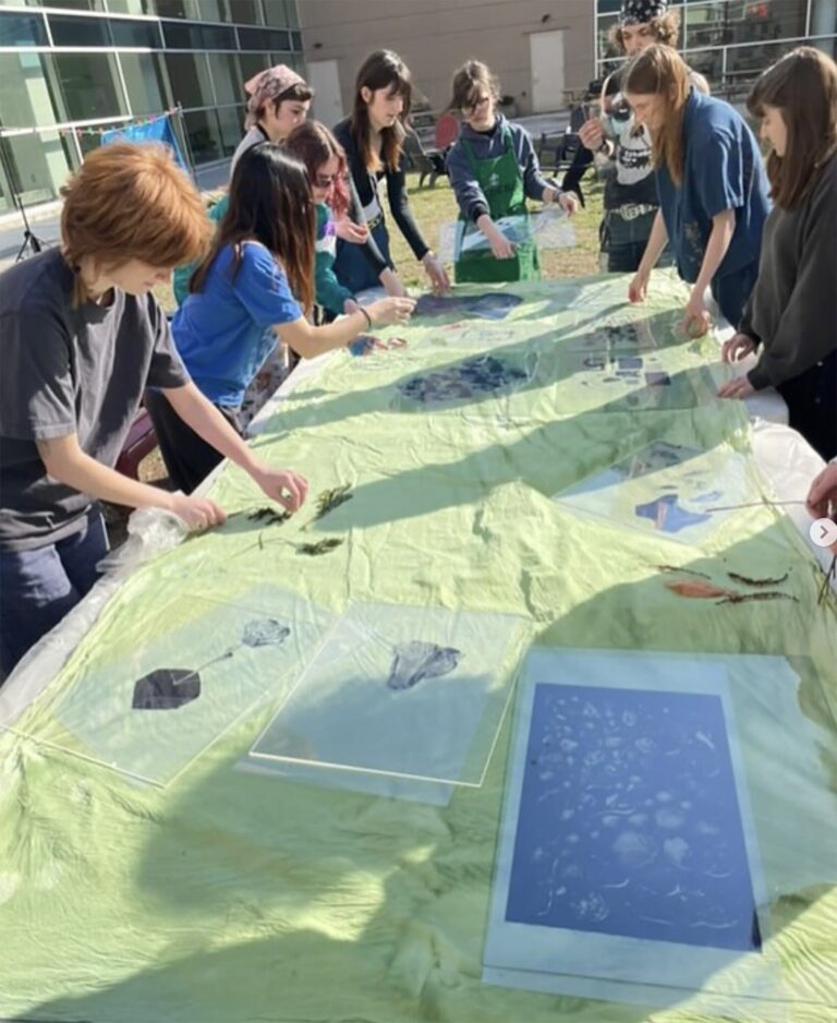 Cyanotype printing. Tyler School of Art and Architecture