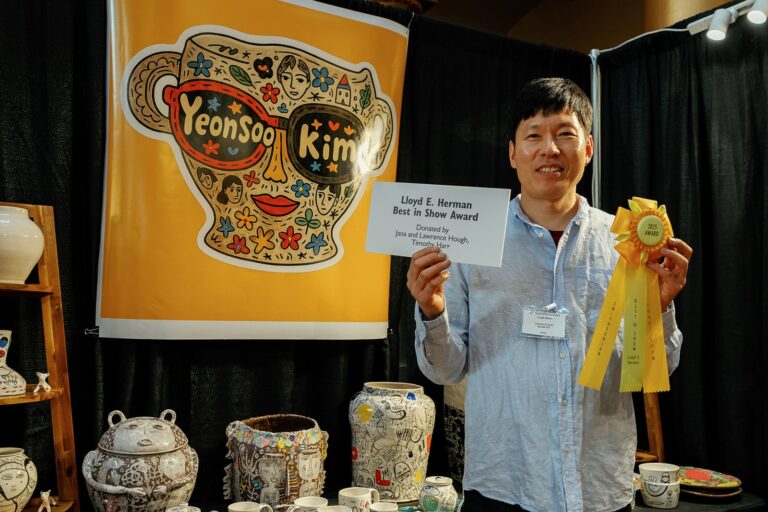 Best in Show awarded to ceramic artist Yeonsoo Kim, Smithsonian Craft Show 2025. Oxford St. Photography Best in Show awarded to ceramic artist Yeonsoo Kim, Smithsonian Craft Show 2025. Oxford St. Photography