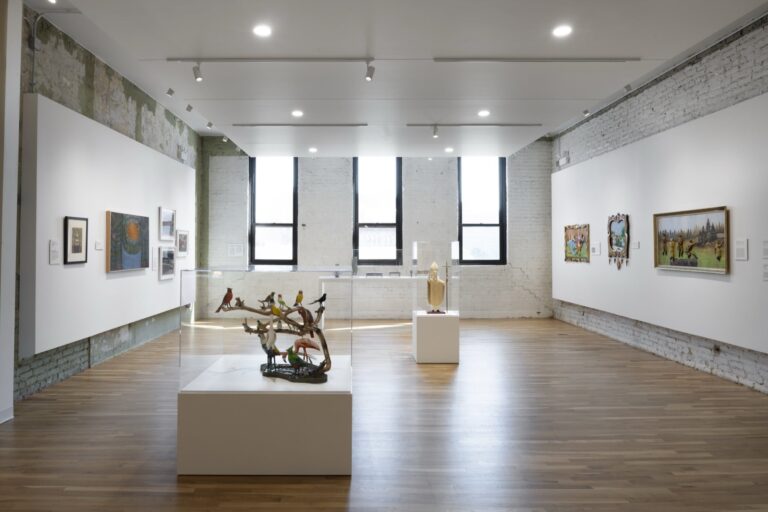 Installation view of Catalyst: Im/migration and Self-Taught Art in Chicago. Courtesy of Intuit Art Museum Installation view of Catalyst: Im/migration and Self-Taught Art in Chicago. Courtesy of Intuit Art Museum