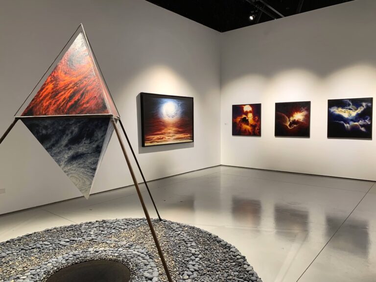 Installation view of the solo exhibition Permutations: The Work of Robert Bassler. The exhibition was curated by Holly Jerger. Permutations: The Work of Robert Bassler installation view, 2023. Photo: Emily Polanco. Courtesy of CSUN Art Galleries.