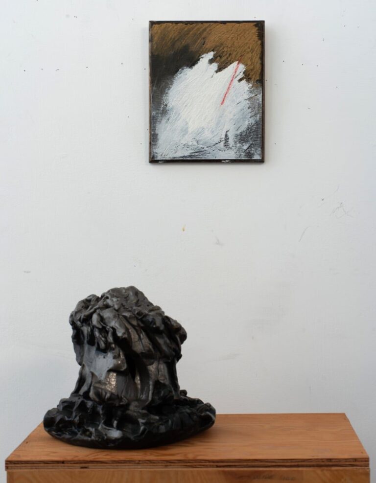 Kurt Tomerlin, hammer cast, 2024, stoneware, 8″ X 10″ x 6″. Northern Clay Center Kurt Tomerlin, hammer cast, 2024, stoneware, 8″ X 10″ x 6″. Northern Clay Center