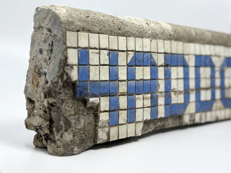 Historic Houston blue and white tile navigational street sign. Photo by HCCC