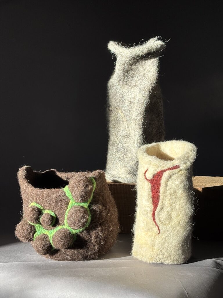 Sculptural Wool Vessels. Rhi Burmeister