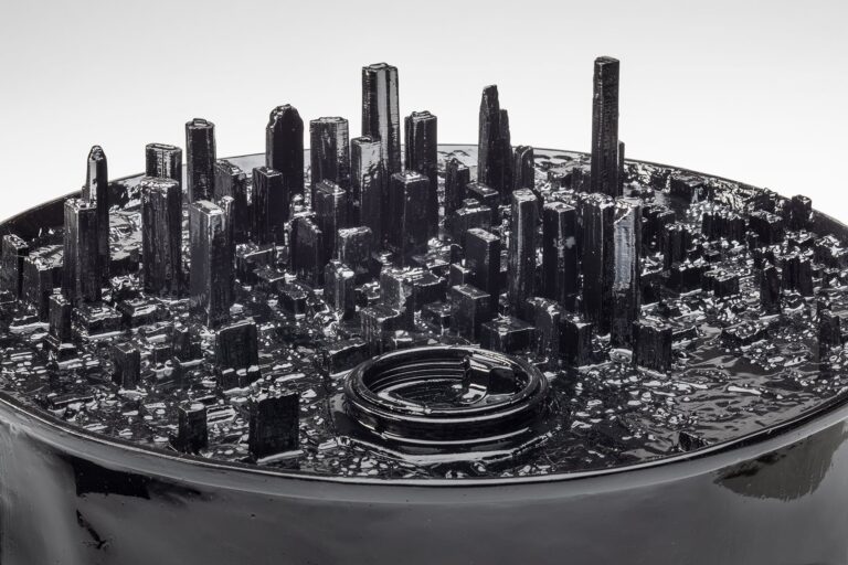 Norwood Viviano, “Recasting Houston” (detail), 2019. Kiln-cast glass. 14 x 14 x 13 inches. Photo by Tim Thayer/RM Hensleigh.