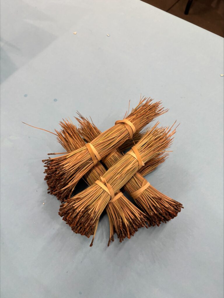 Locally sourced pine needles. Moses Lake Museum & Art Center