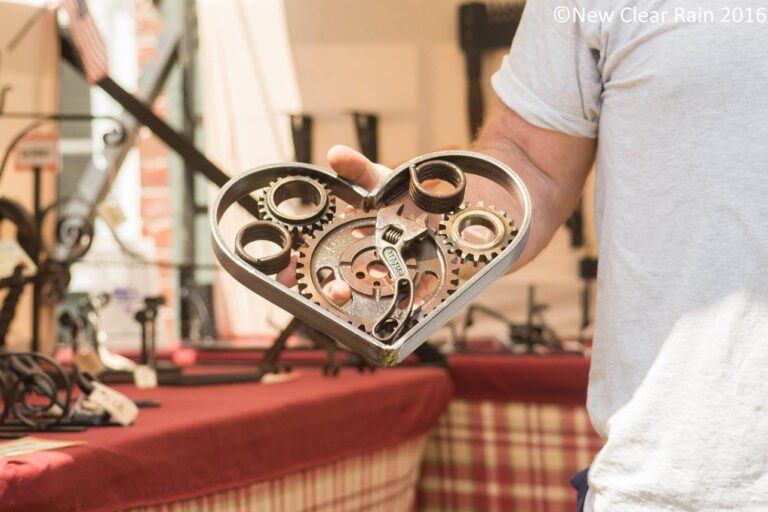 Metalsmith at the Southern Maine Steampunk Fair, 2025. Brick Store Museum