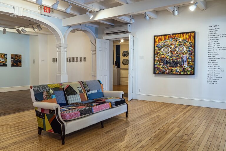 Gallery view, "The Art of Mending". Brick Store Museum