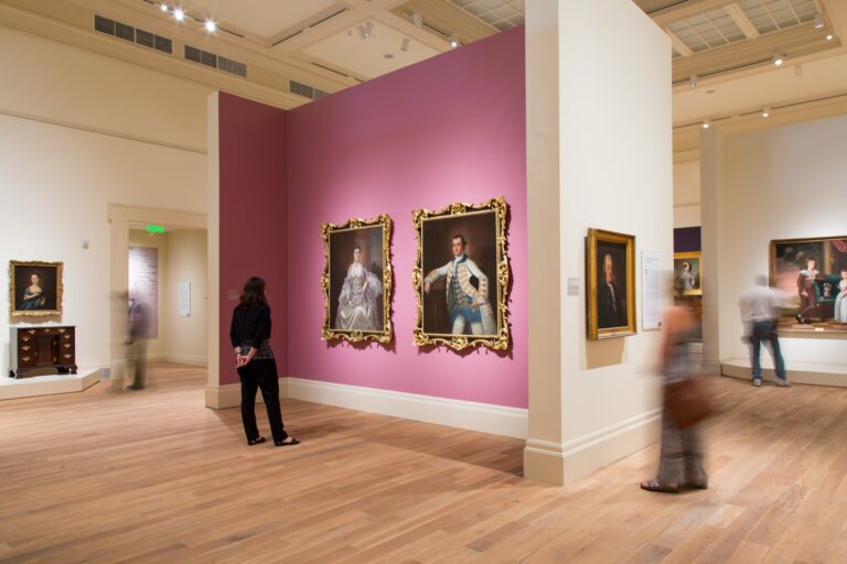 Kim and Jim Pallotta Main Gallery featuring 18th and 19th century American Paintings, Sculpture, and The Rivers Collection of Decorative Arts. MCG Photography