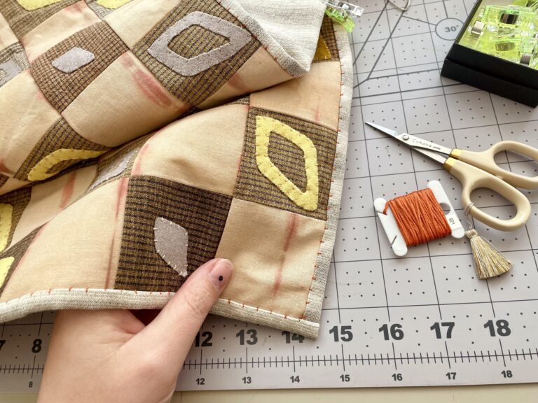 In progress textile work. Credit: Carolyn Hazel Drake