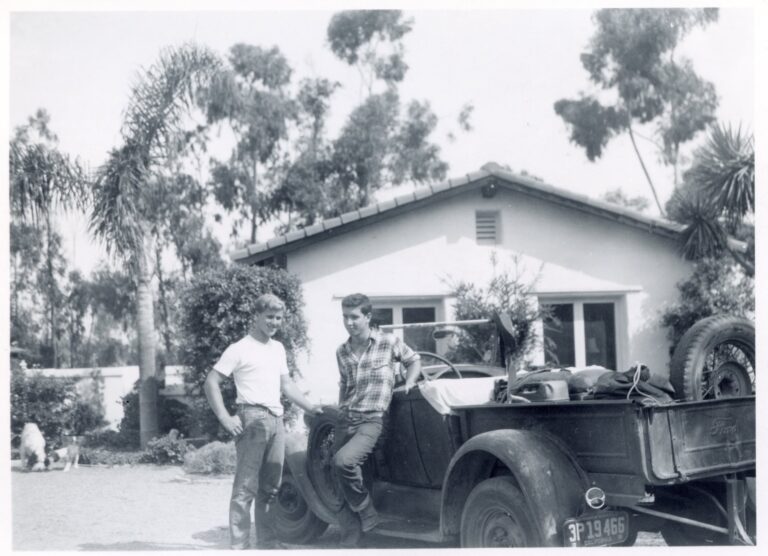 James and Bert Hubbell (right) at Julia Jones' Rancho Santa Fe Home. Unknown from Ilan-Lael Archives