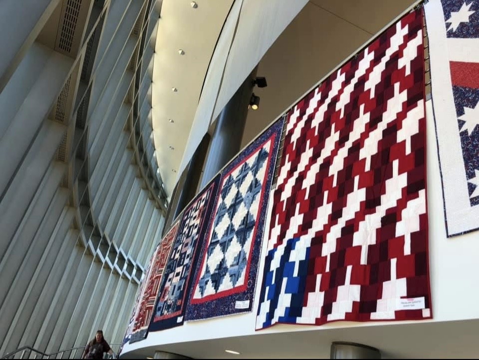 Quilts of Valor at National Quilting Day. Sheila Green
