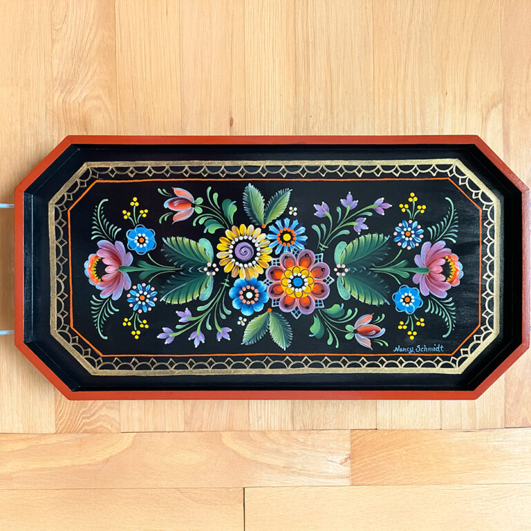 Rosemaling in the Os style. Vesterheim