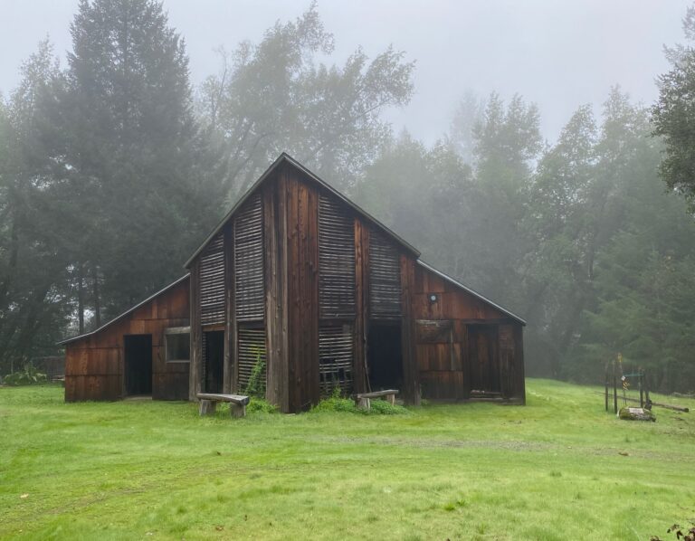 Pond Farm Pottery gate and studio. John Kjome