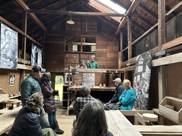 Docent led tour, Pond Farm Pottery. Laurie Prothro