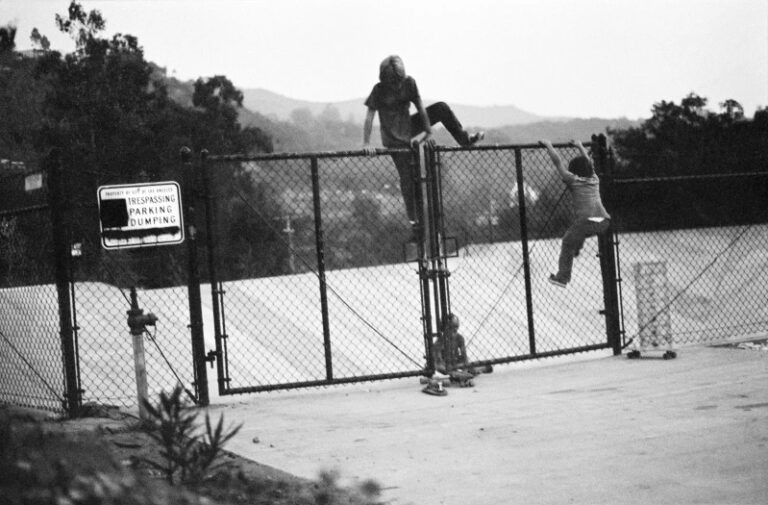 Skateboarders using peripheral urban areas for skating. Images courtesy of Hugh Holland (M and B Photo)