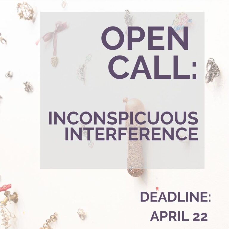 Open Call: Inconspicuous Interference at the Baltimore Jewelry Center. For this exhibition, the Baltimore Jewelry Center is seeking artwork which investigates the role of objects carried on the body as instruments for resistance, protest, and change. How do craftspeople, as makers, do our part in building a brighter future? What role do our objects play in building that future? The deadline to submit artwork is April 22. Photo credit: Jill Fannon