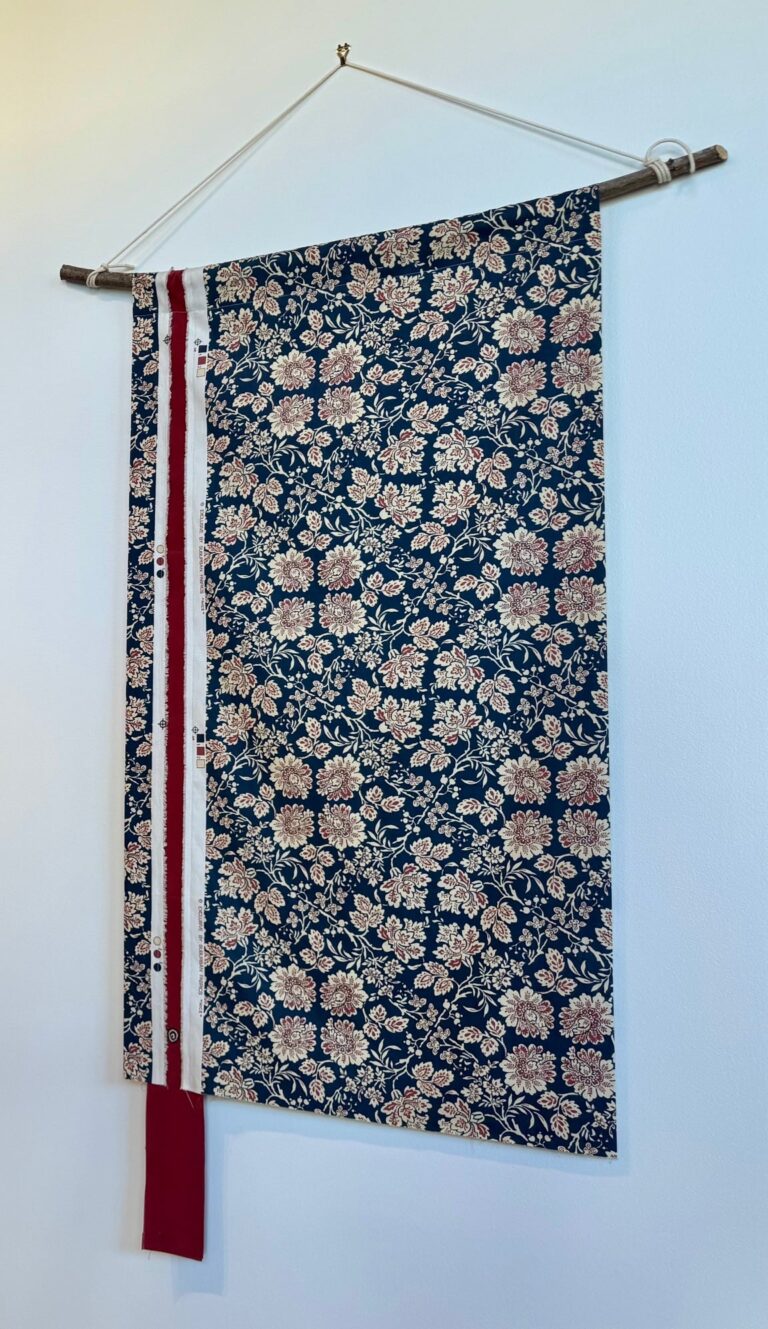 In this unique wall treatment, a favorite fabric is garnished and then mounted. In this unique wall treatment, a favorite fabric is garnished and then mounted. Photo by V. Reinke