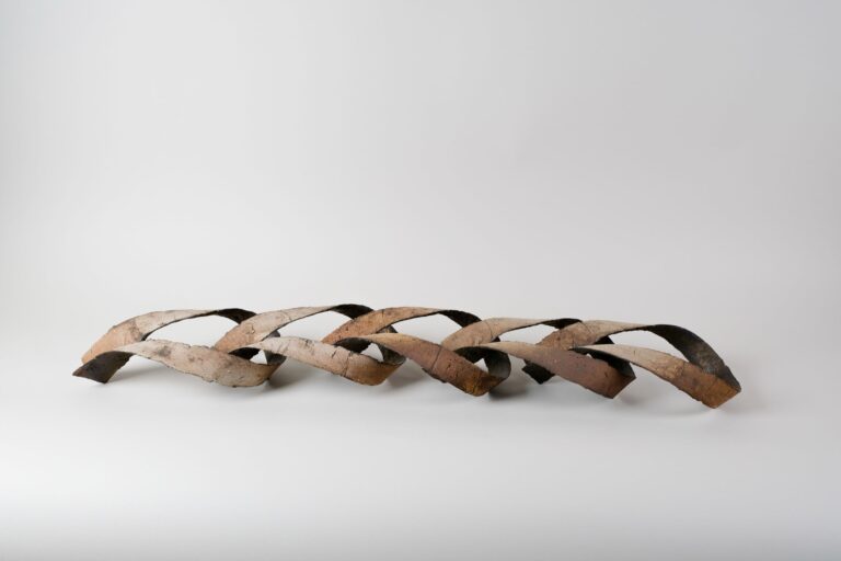 Yukiya Izumita, Obi Number 13. Five piece composite sculpture, stoneware, 2011. Collection of Priscilla Gibbs. AMOCA