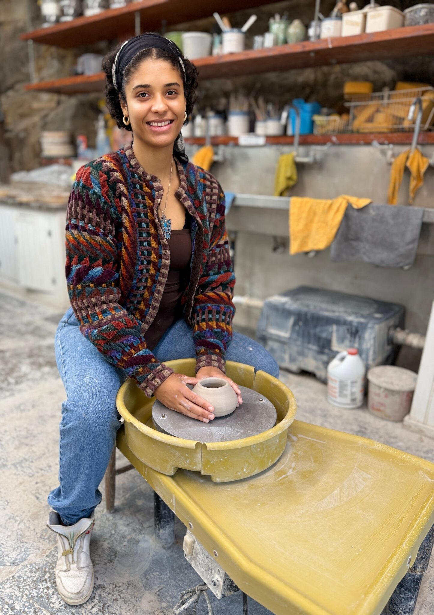 Iloisa Barros-Barbosa in the ceramics studio. Wendy Carlson