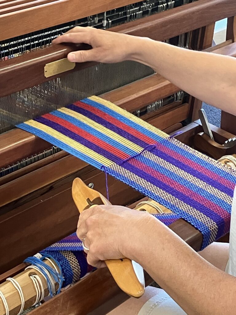 Weaving at Fine Line. Fine Line Staff