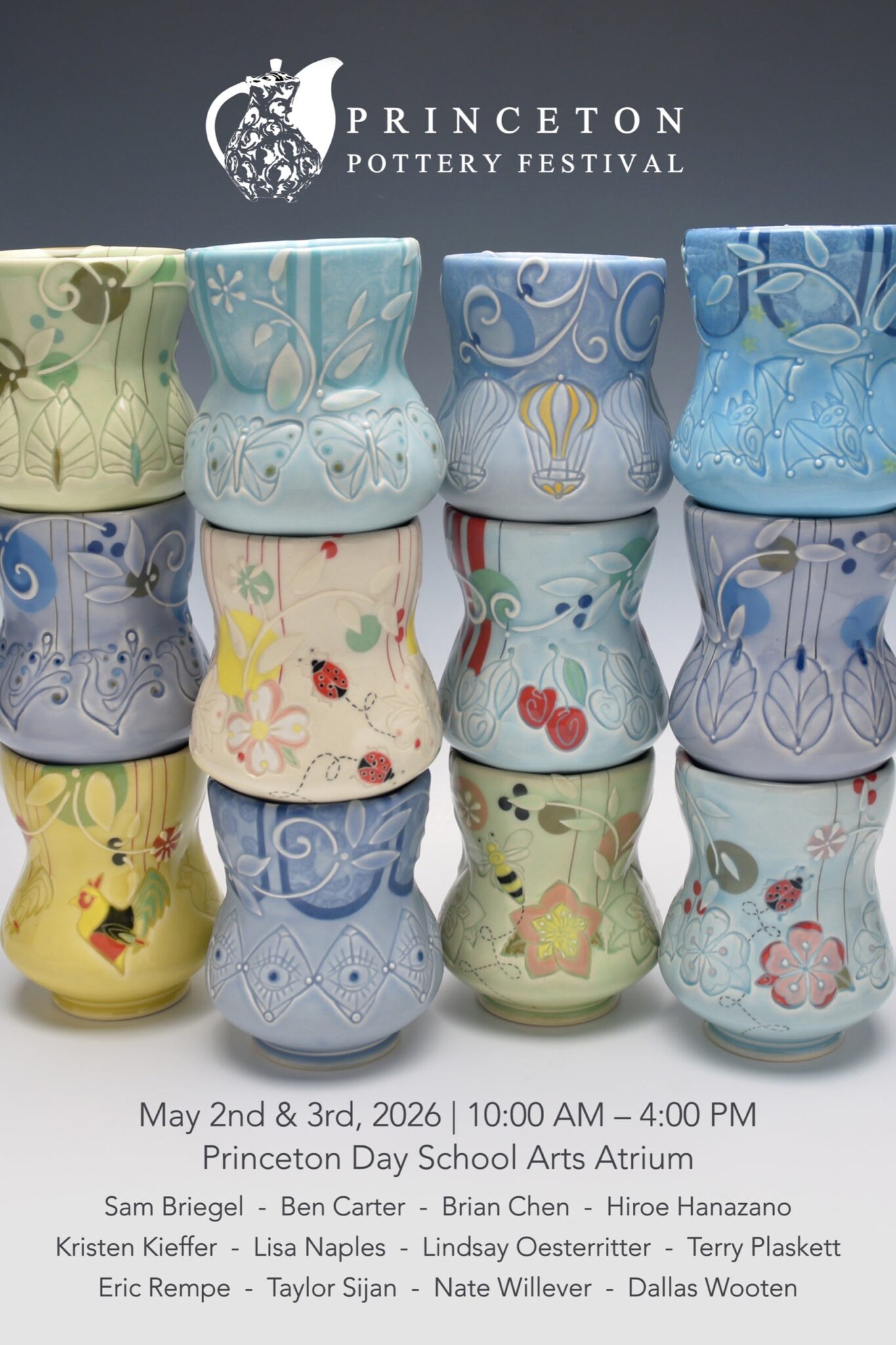 Line up for the 2026 Princeton Pottery Festival. Kristen Kieffer