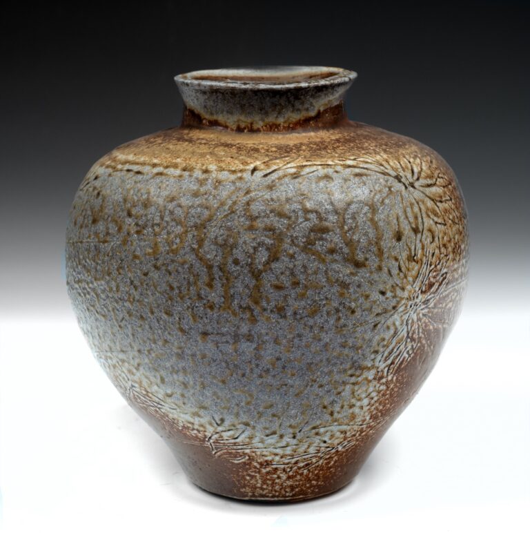 Wood Fired Vase by Susan Cohen. Susan Cohen in Studio 226 at Torpedo Factory Art Center