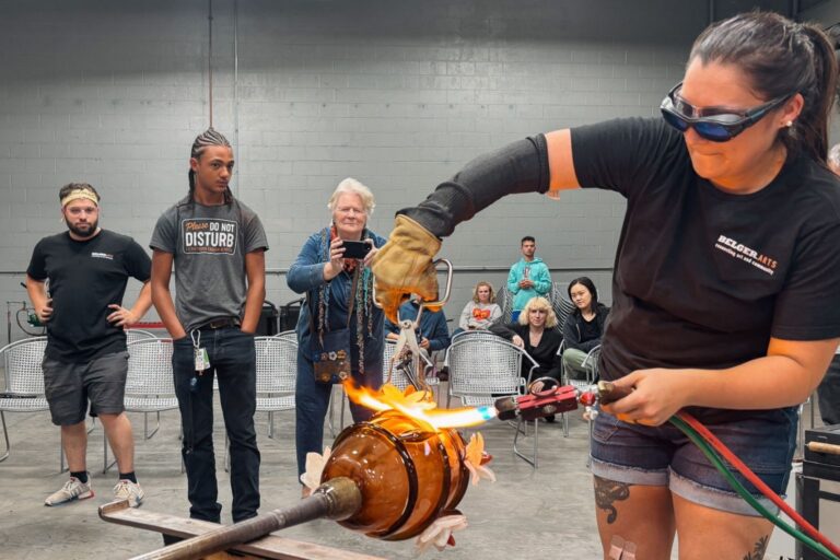 Glass Blowing Demo at the Belger Glass Annex