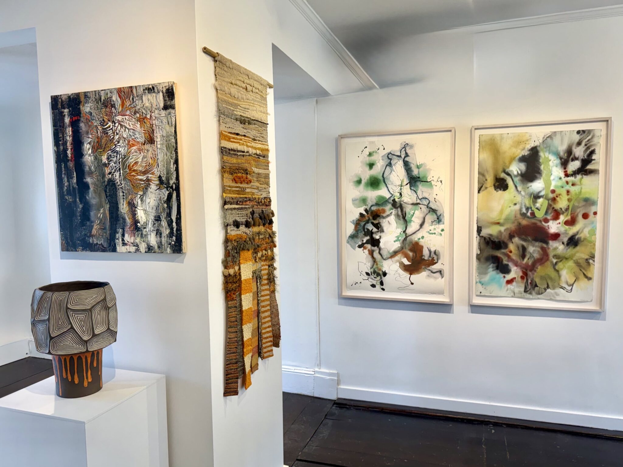 Interior view of Women’s Art Center of The Hamptons featuring works by Carol Hunt, Deborah Luken, and Joan Lurie Interior view of Women's Art Center of The Hamptons featuring works by Carol Hunt, Deborah Luken, and Joan Lurie. Women's Art Center of the Hamptons