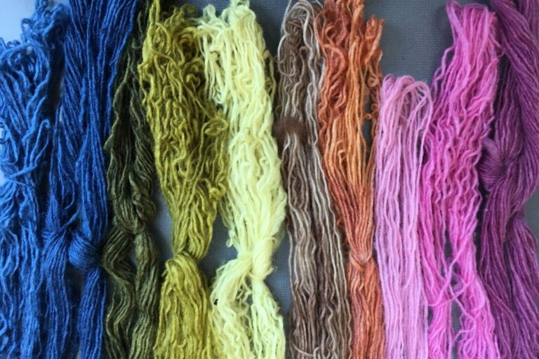 Yarn dyed various colors. American Swedish Institute