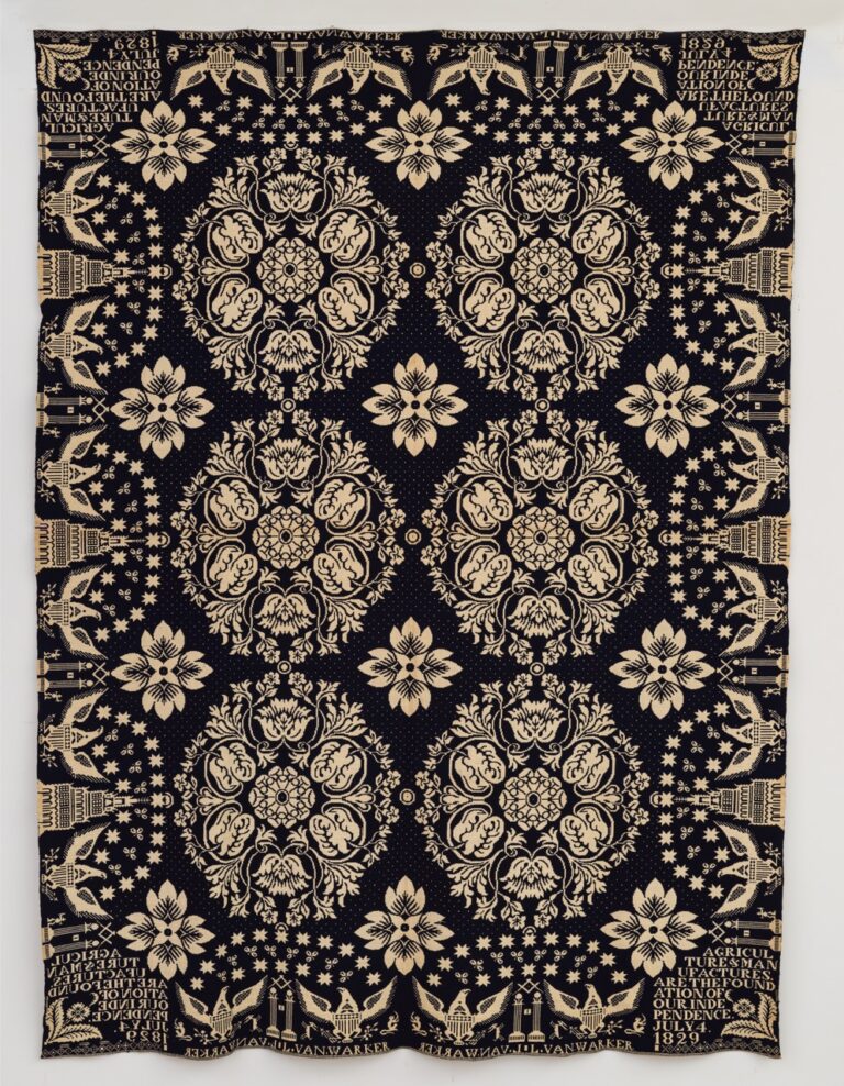 Figured Doublecloth Coverlet. American Folk Art Museum, New York, Gift of Birgit Lorentzen