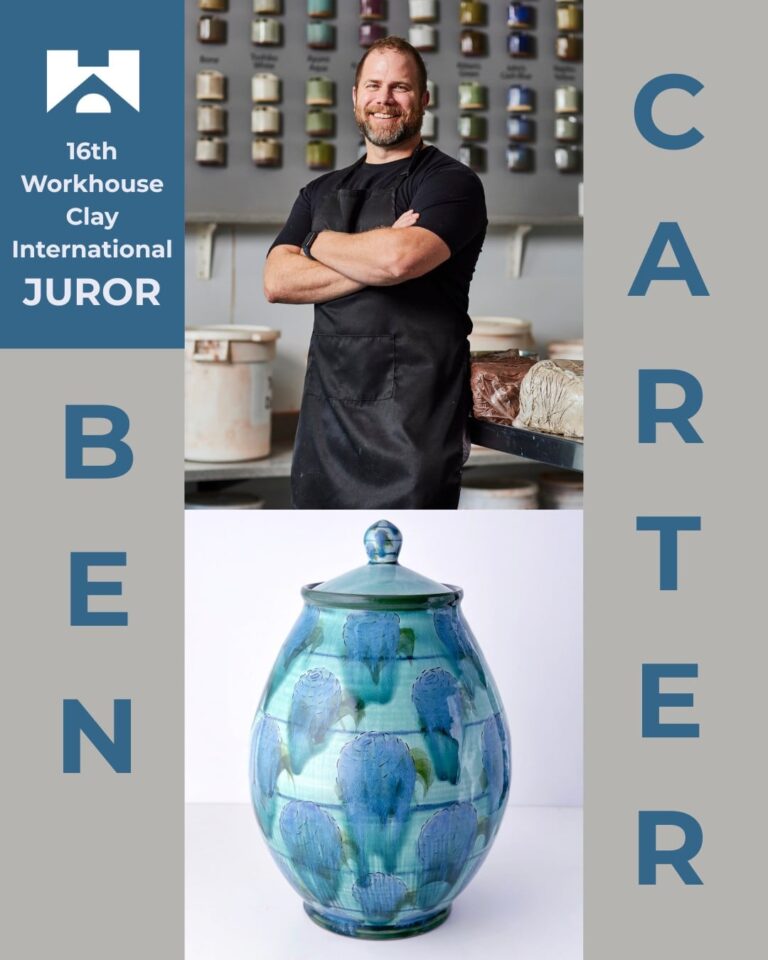 Ben Carter, potter and podcast host, juror of the 16th Workhouse Clay International. Image courtesy of the artist