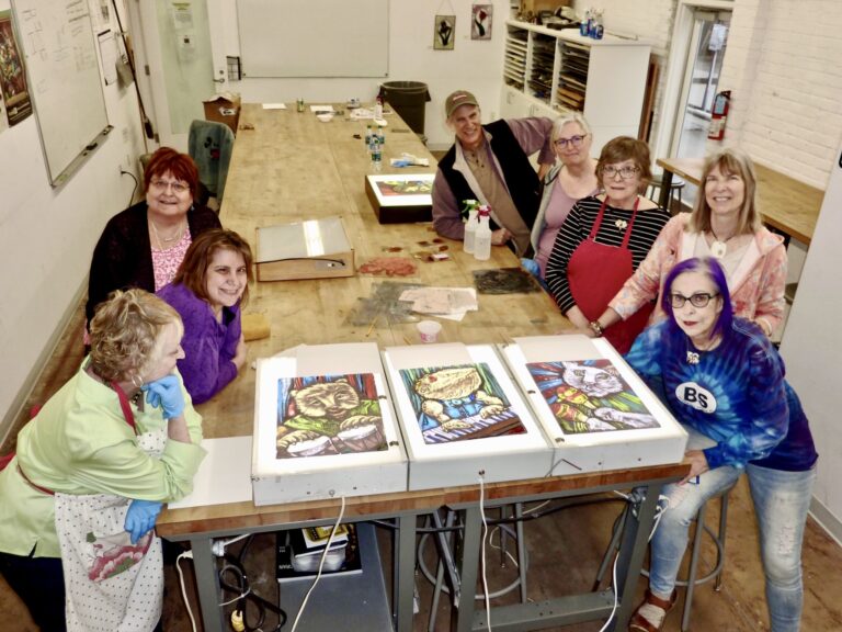 Instructor: stained / fused glass artist, Peter McGrain. Workhouse Arts Center