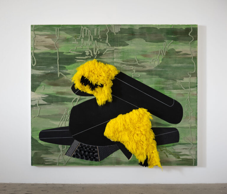 Sarah Amos | Switch | Acrylic and yarn on felt, 66 x 78 inches, 170.28 x 201.24 cm Sarah Amos | Switch | Acrylic and yarn on felt, 66 x 78 inches, 170.28 x 201.24 cm. PATRICIA SWEETOW GALLERY