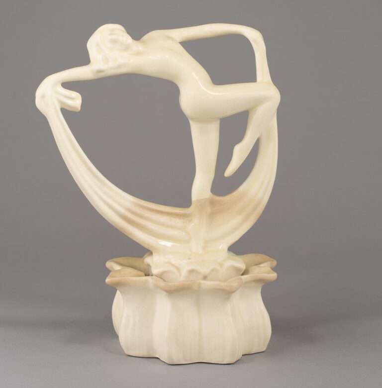 Flower Frog, No. 686, c. 1925, Cowan Pottery Studio (1912-1931), designed by Reginald Guy Cowan (1884-1957), Cast Stoneware, 2016.1.3. Photograph Provided by Rocky River Public Library and Cowan Pottery Museum