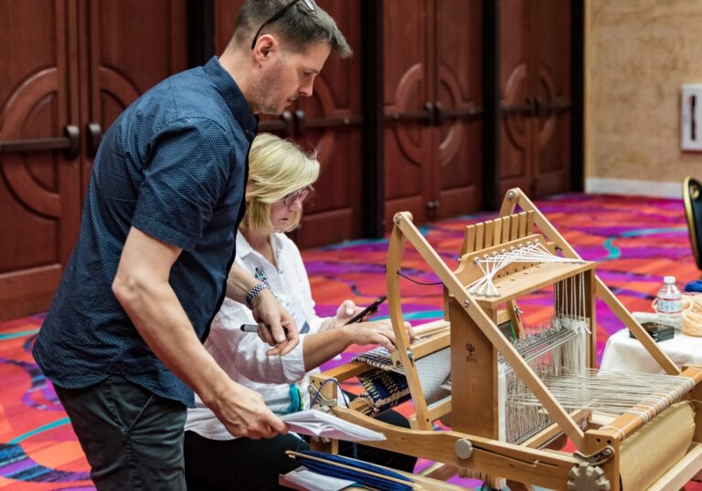 Weaving Instruction. Photo by David Rorick