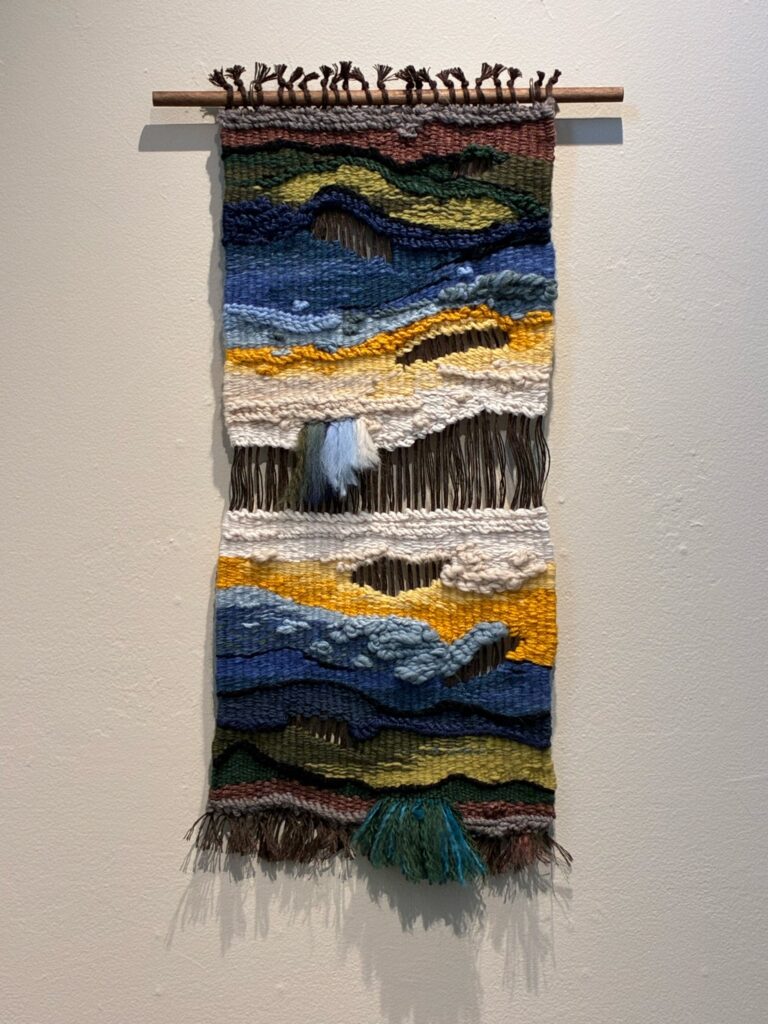 "Balkan", Aneliya Chalakova. 2026. Cotton, wool, jute. 11.5" x 26". Image Courtesy of Aneliya Chalakova & Lillstreet Art Center