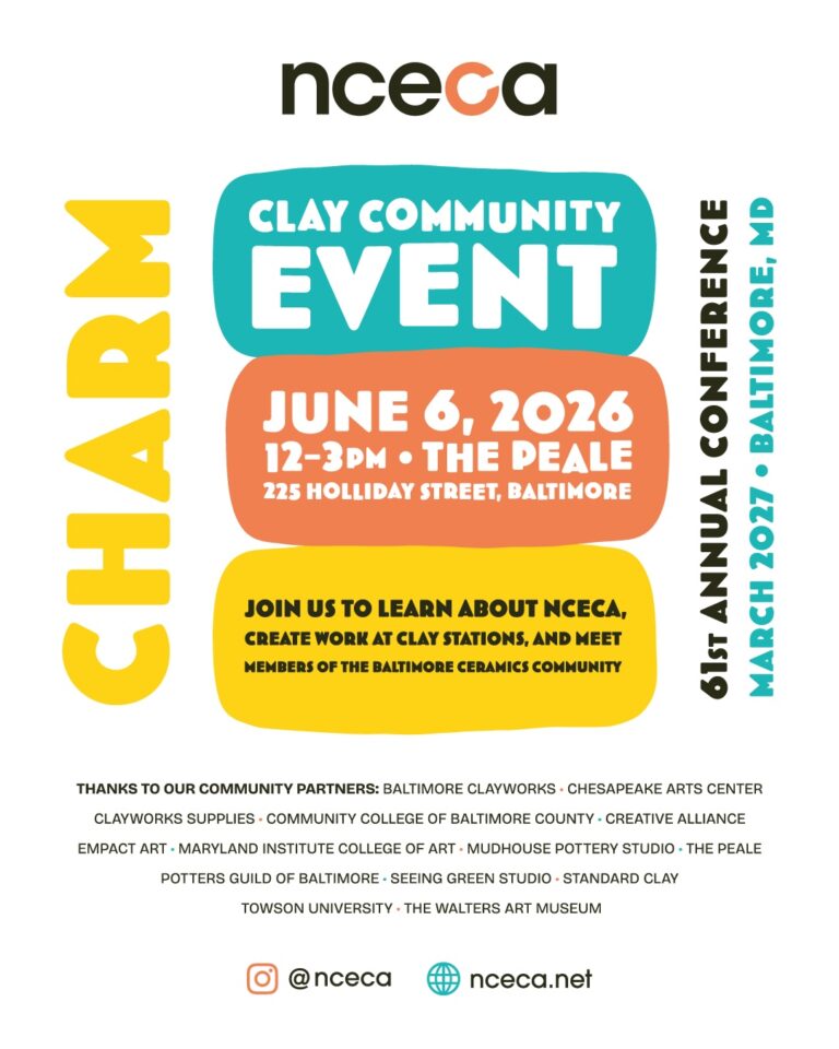 NCECA Community Event Flyer. NCECA