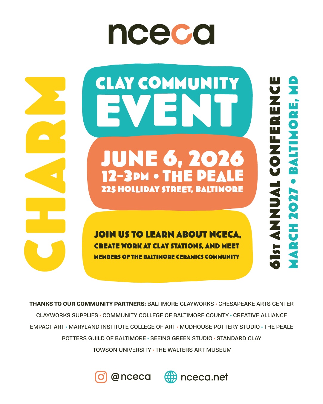NCECA Community Event Flyer. NCECA