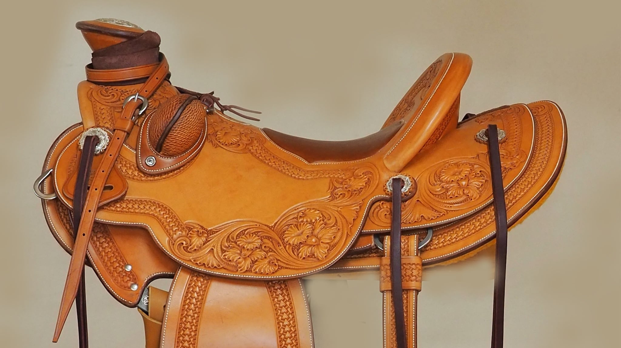 Cary Schwarz, Tooled Leather Saddle. Courtesy of the artist