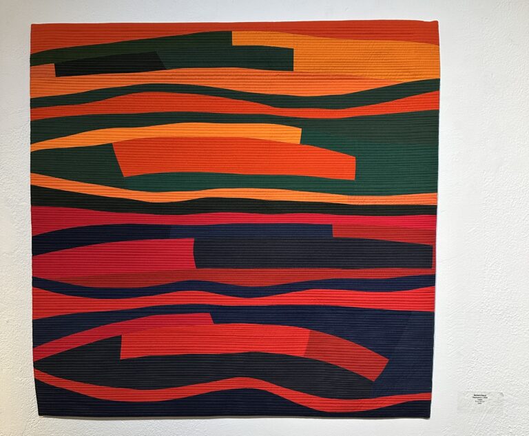Heatwave 2 quilt by Barbara Danzi, hung at TAG Gallery, Los Angeles Heatwave 2 quilt by Barbara Danzi, hung at TAG Gallery, Los Angeles