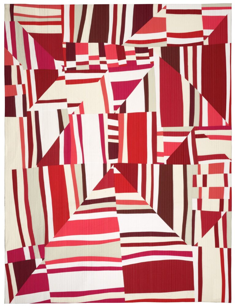 Left Turn by Barbara Danzi, quilt, 86″x64″ to be exhibited in What’s My Line? Left Turn by Barbara Danzi, quilt, 86"x64" to be exhibited in What's My Line? Barbara Danzi