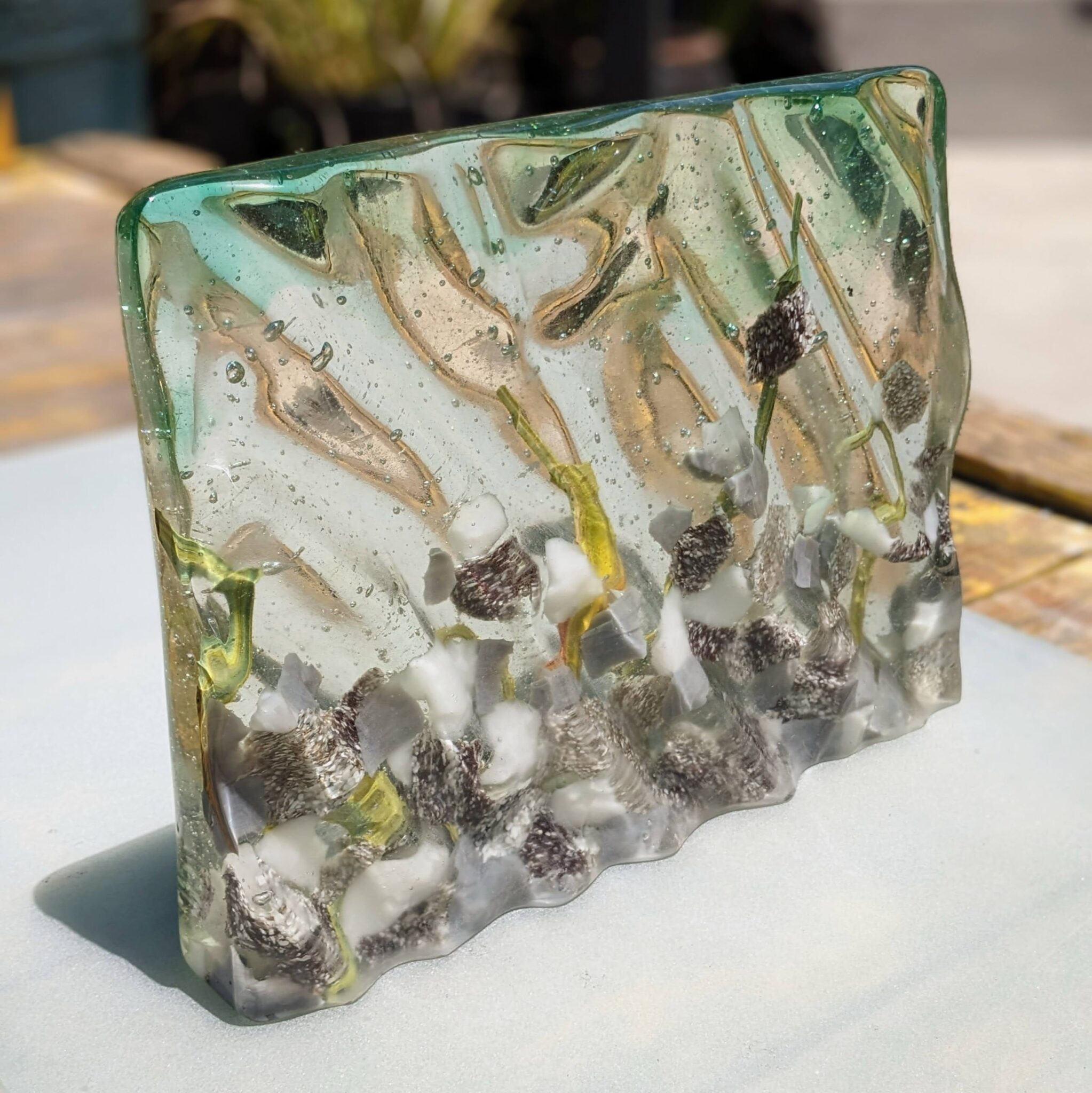 Aquascape Glass Process. Stony waves by artist Sean Free Alcala